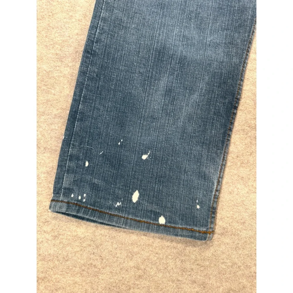 Levis 501 Original Fit Straight Jeans Mens 42x32 Blue Denim High Rise Button Fly